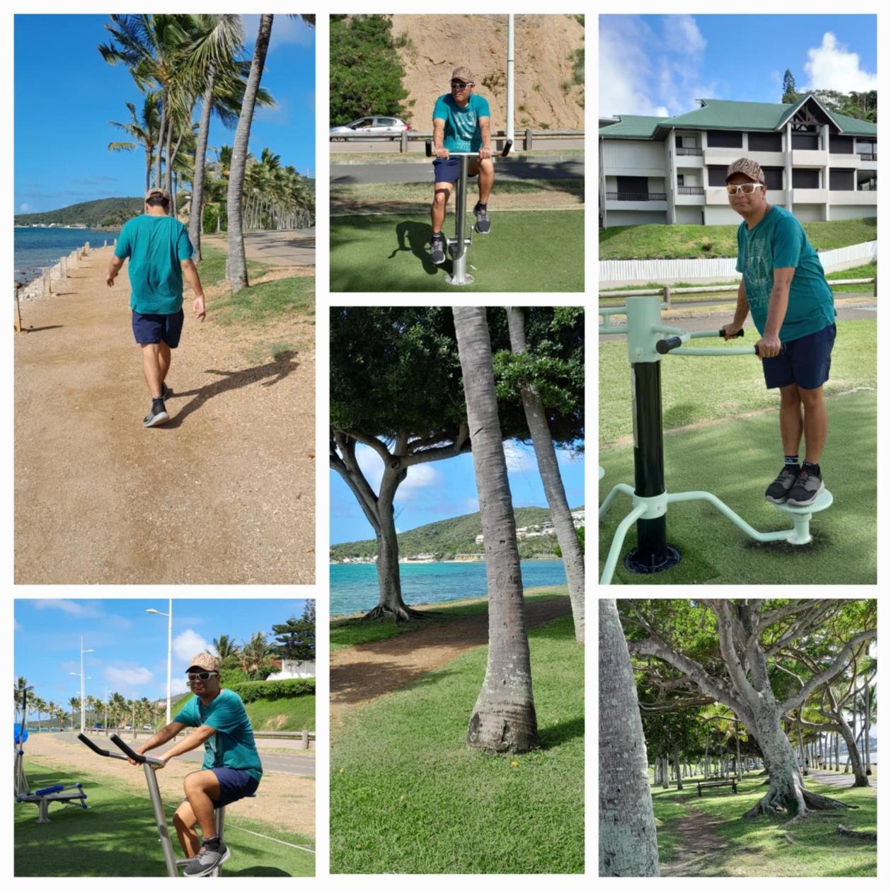 Activités sportives de plein air sur la promenade en bord de mer
